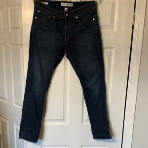 Calvin Klein Men's  32 W x 30 L Blue Indigo Slim Straight Jeans